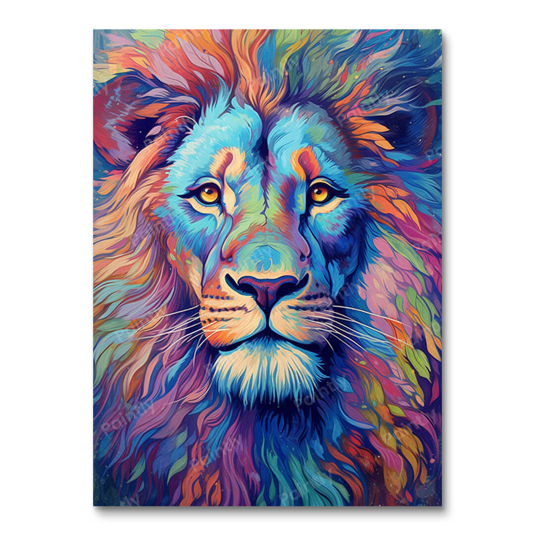 Psychedelic Lion III (Paint by Numbers)