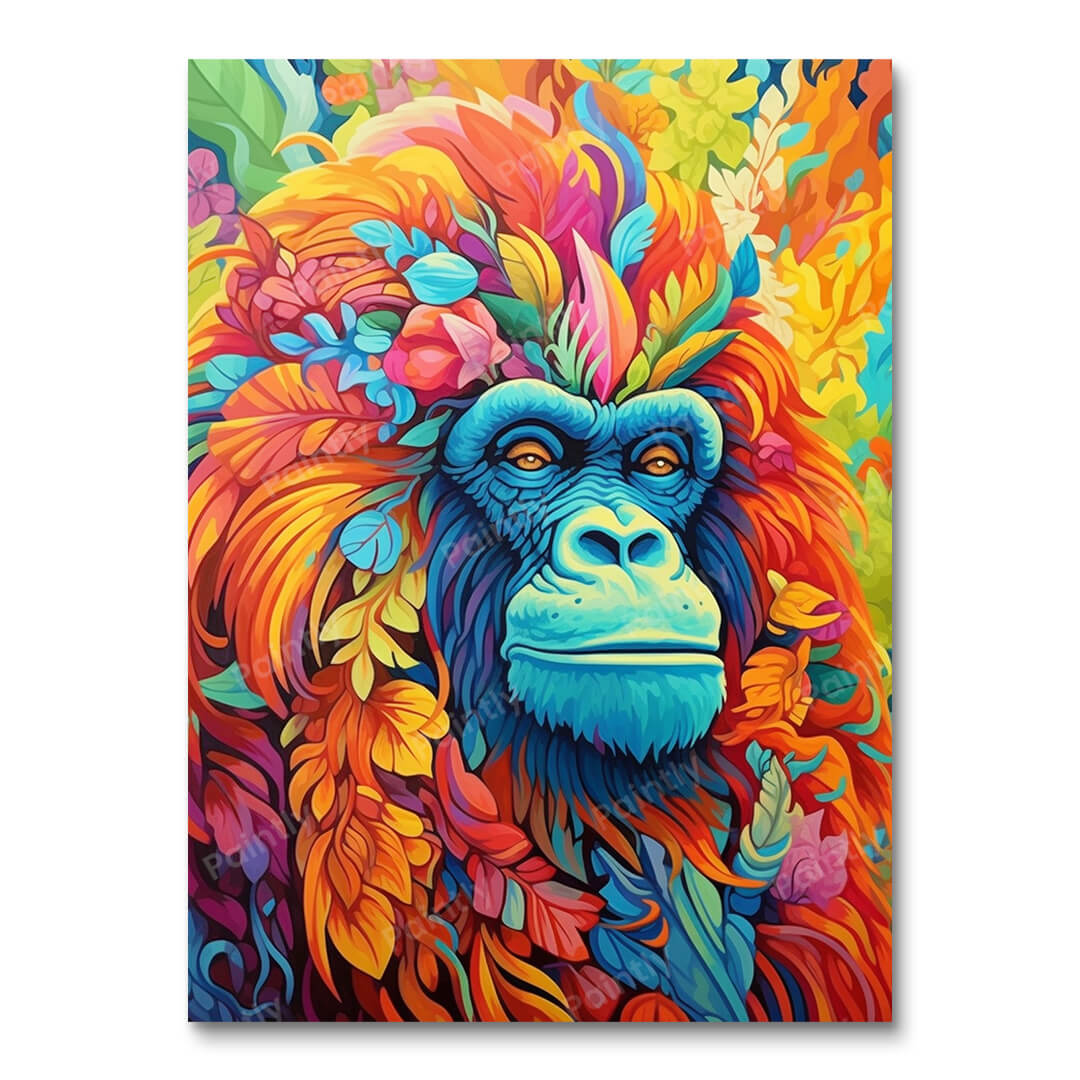 Psychedelic Orangutan II (Paint by Numbers)