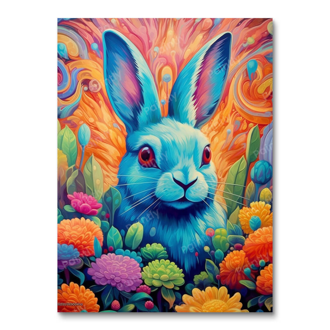 Psychedelic Rabbit III (Paint by Numbers)