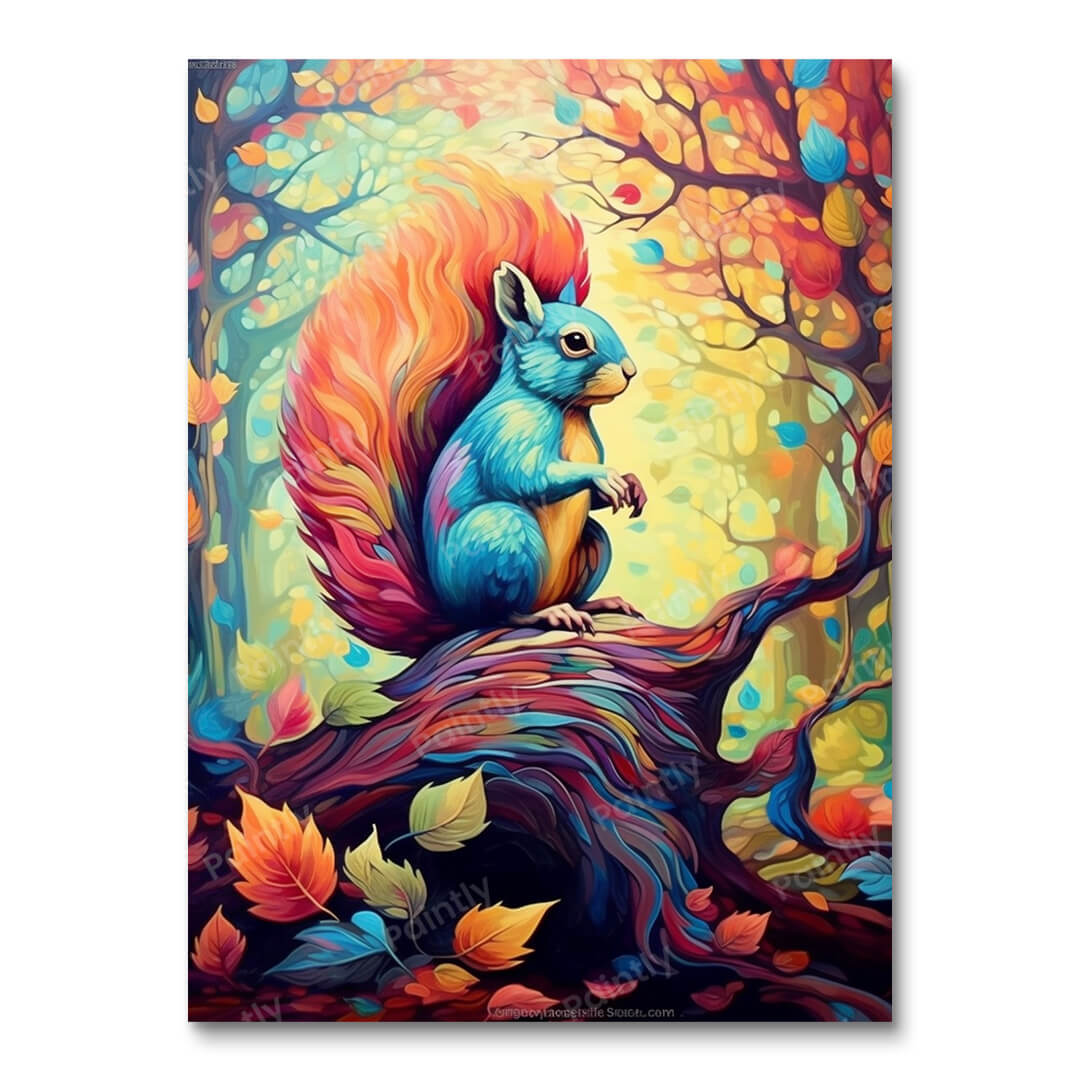 Psychedelic Squirrel I (Paint by Numbers)