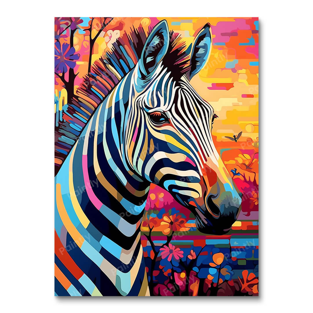 Psychedelisches Zebra I