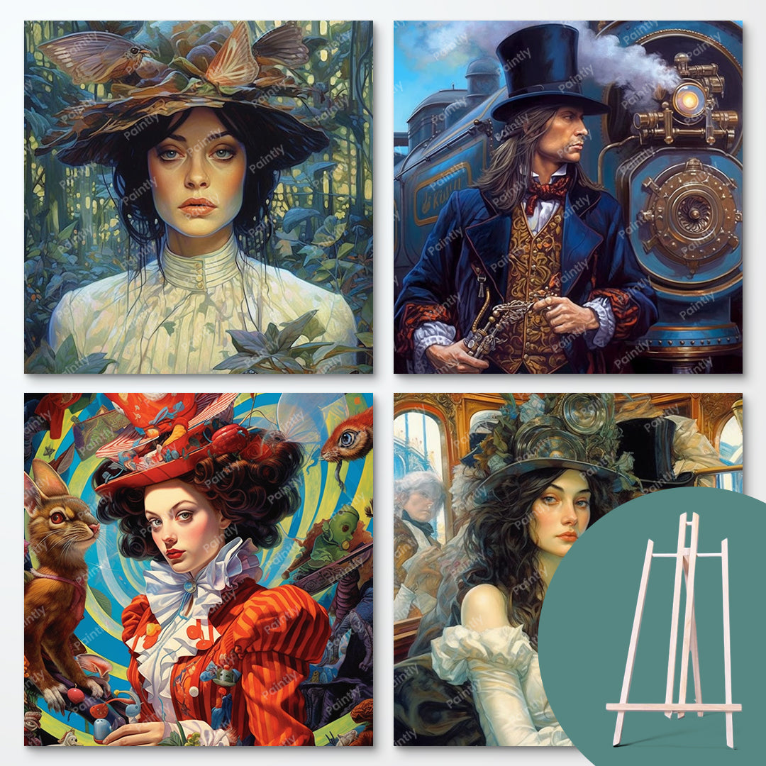 Time Travel Portrait Bundle (4 Designs + Free Easel)