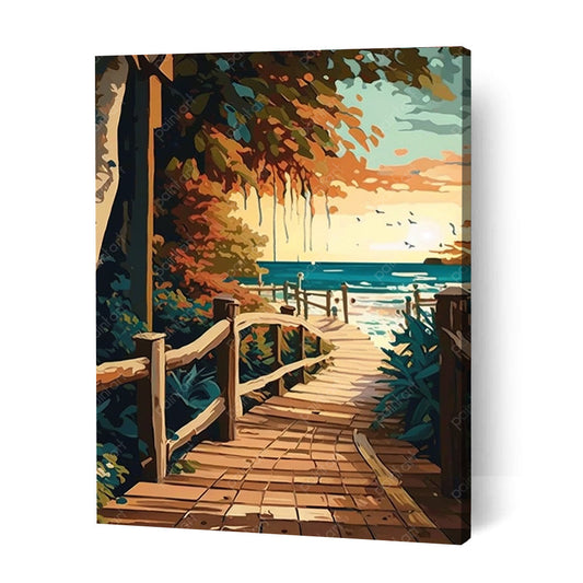 Paradise at Sunset II (Diamond Painting)