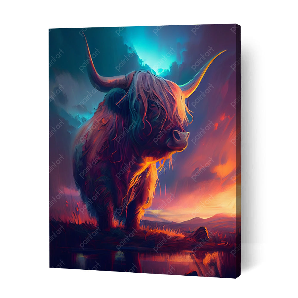 Majestic Highland Cow II (Wall Art)