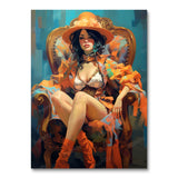 Colorful Lady in Repose (Wall Art)