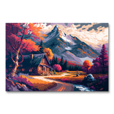 Scenic Cottage by the Mountain (Wall Art)