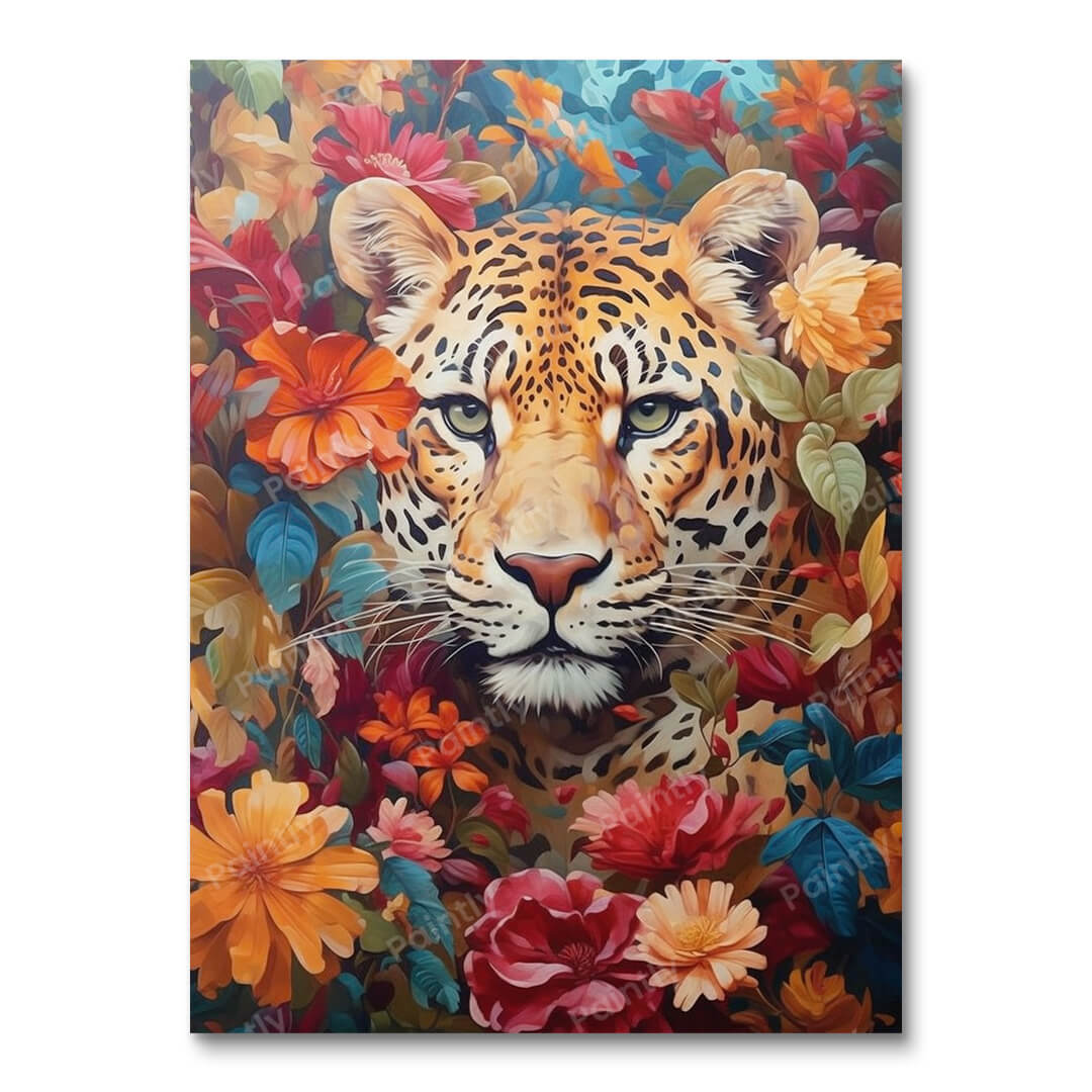 Floral Leopard (Diamond Painting)