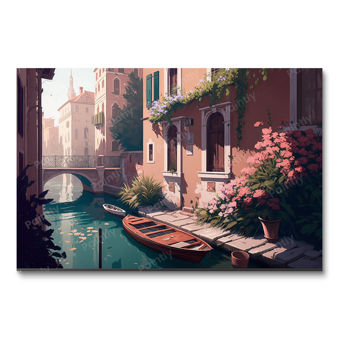 Venedig Canal XIII (maling efter tal)