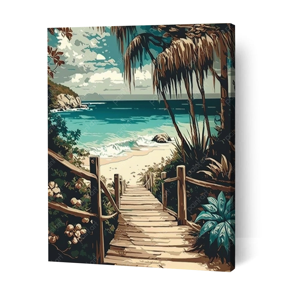 Paradise at Sunset III (Diamond Painting)