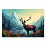 Meadow Majesty Deer (Wandkunst)