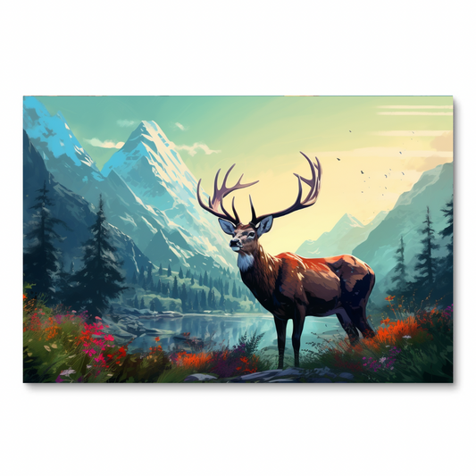 Meadow Majesty Deer (Wall Art)