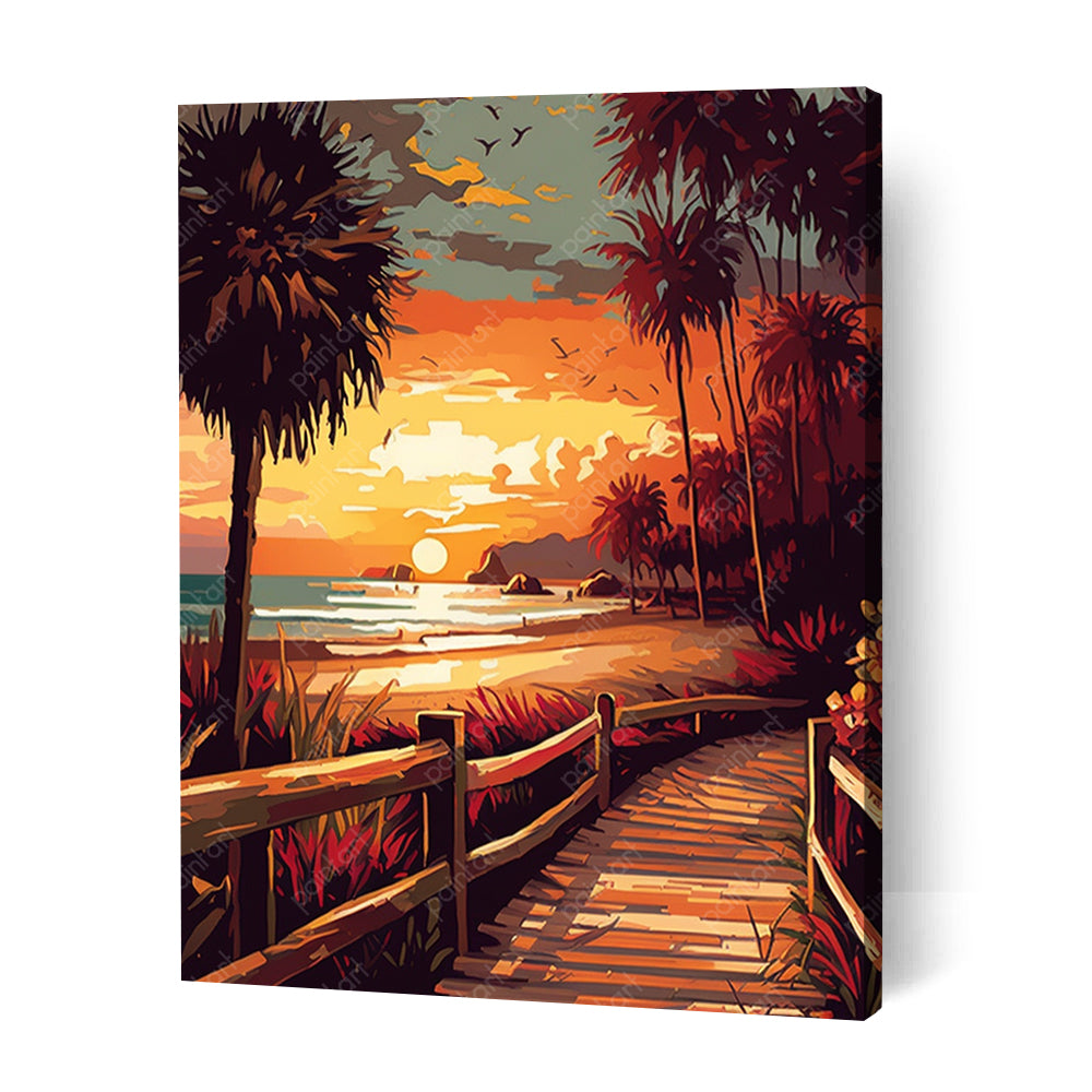 Sunset Strand (Diamond Painting)