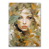 Glossy Greenery Flora Face (Wall Art)