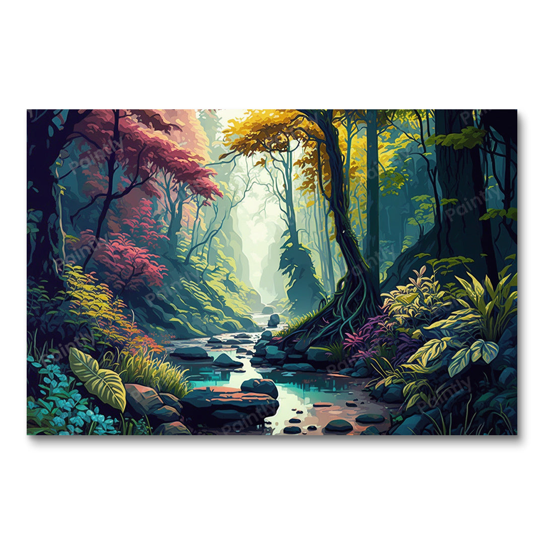 Tranquil Misty Jungle Hideaway (Wall Art)