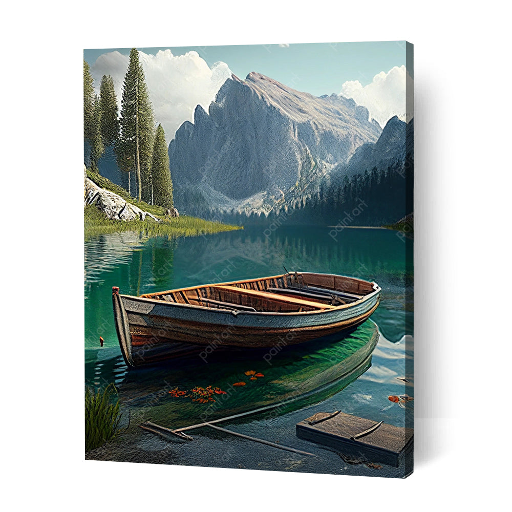 Braies Lake Italy I (Diamond Painting)