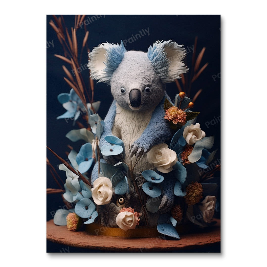 Floral Koala Delight (Diamond Painting)