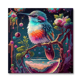 Hummingbird Fountain Oasis (vægkunst)