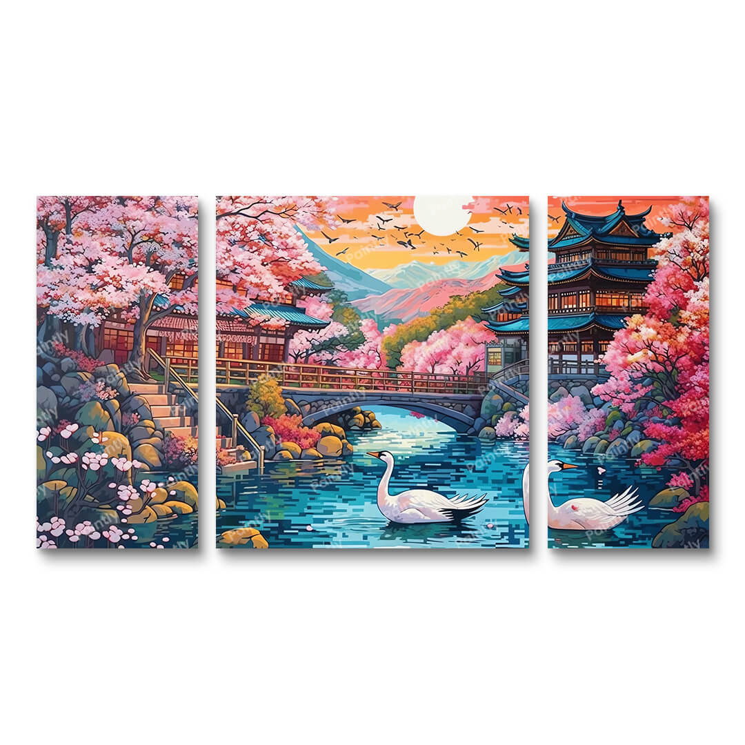 En japansk ode til natur og spiritualitet (maling efter tal)