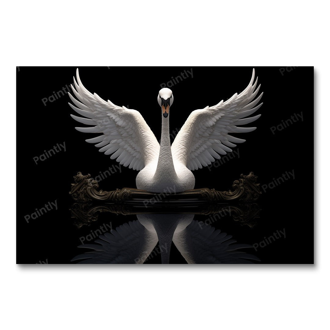 Silent Swan Symmetry (Wall Art)