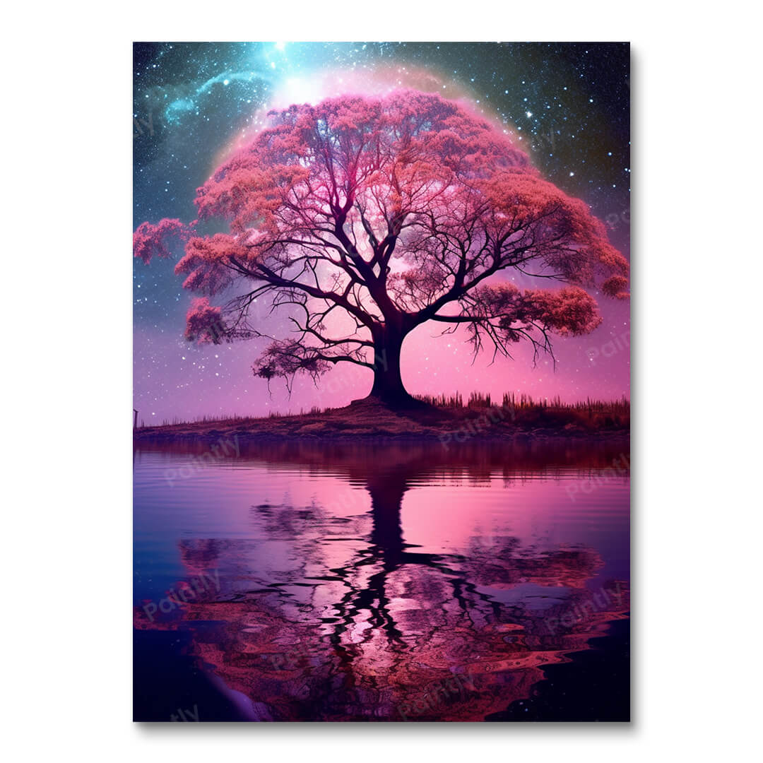 The Moonlit Purple Tree (Wall Art)