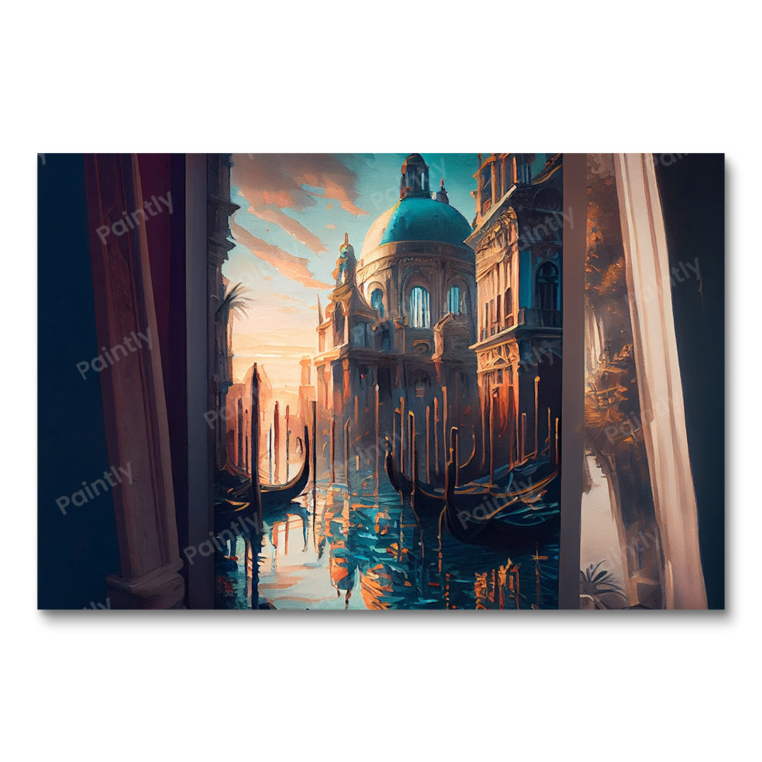 Dark Venice Canal III (Diamond Painting)