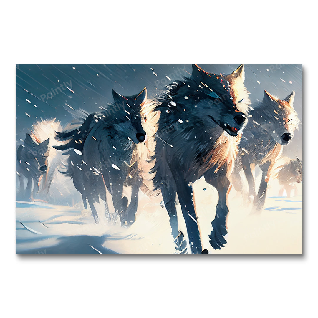 Pack of Wolves II (Vægkunst)