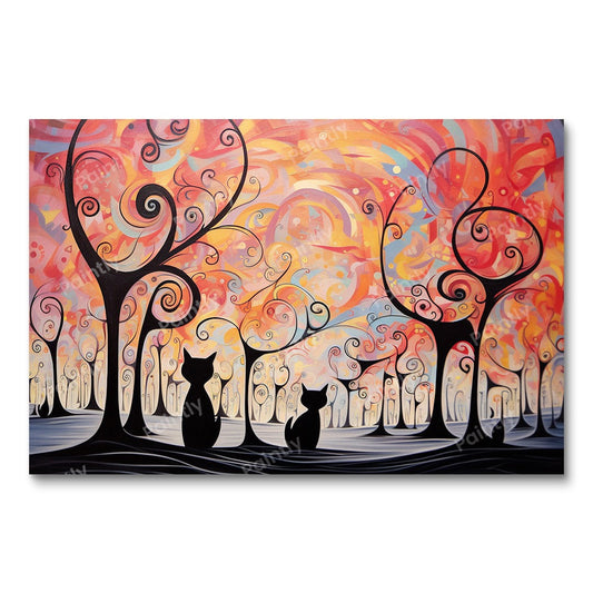 Radiant Cat Symphony (Wall Art)