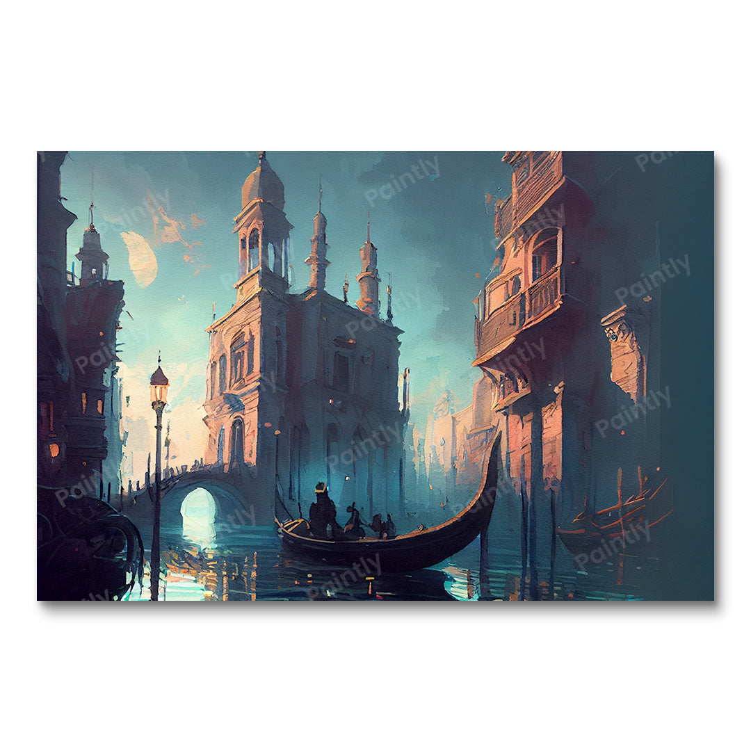 Dark Venice Canal IV (Diamond Painting)