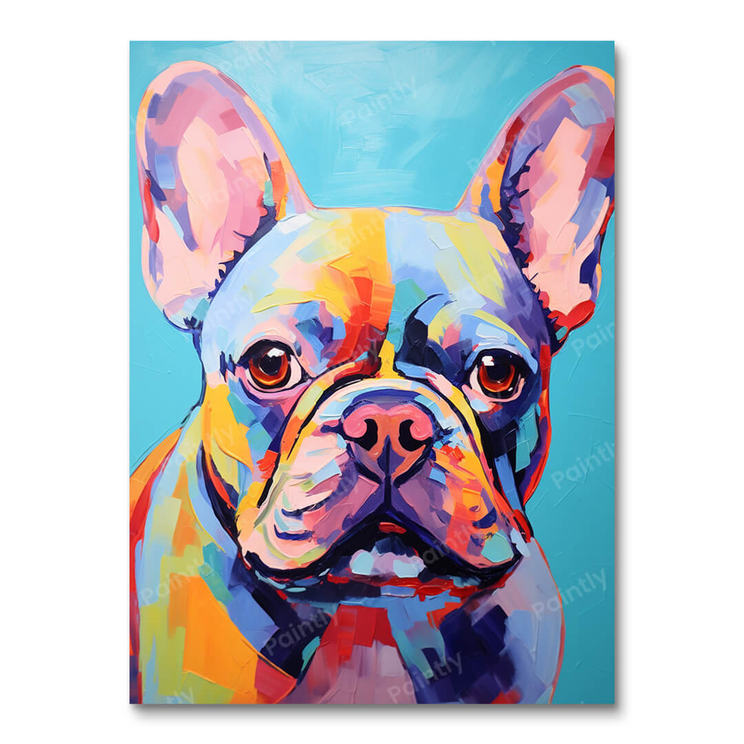 Fauvistische Bulldoggenschönheit (Wandkunst)