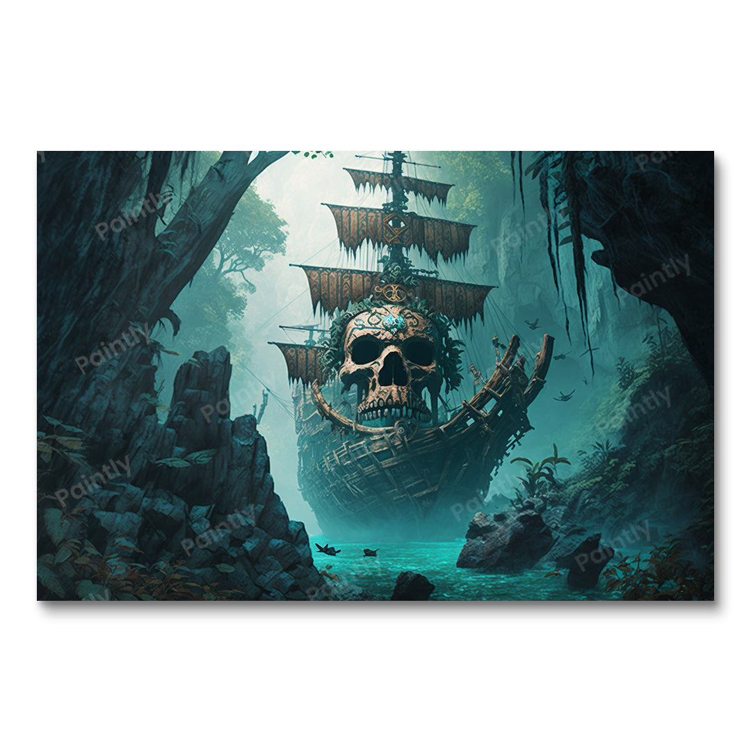 Forgotten Galleons: Echoes of the Abyss (Paint by Numbers)