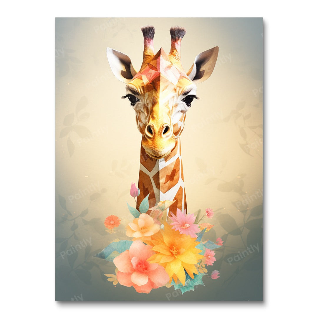 Anmutige Giraffe (Diamantmalerei)