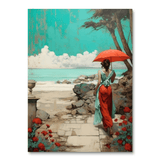 Woman Walking to the Beach (Wall Art)