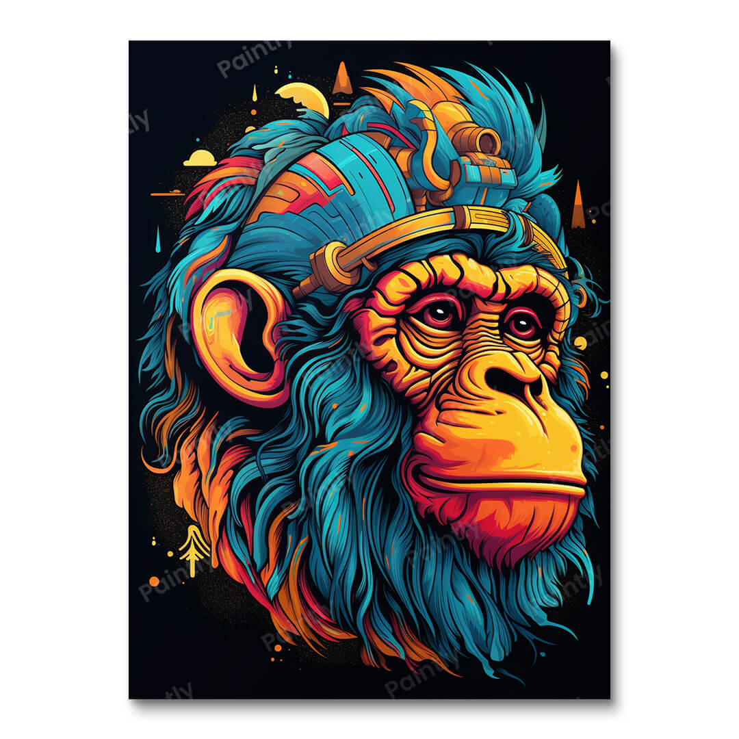 Chimp Gaze (Diamond Painting)