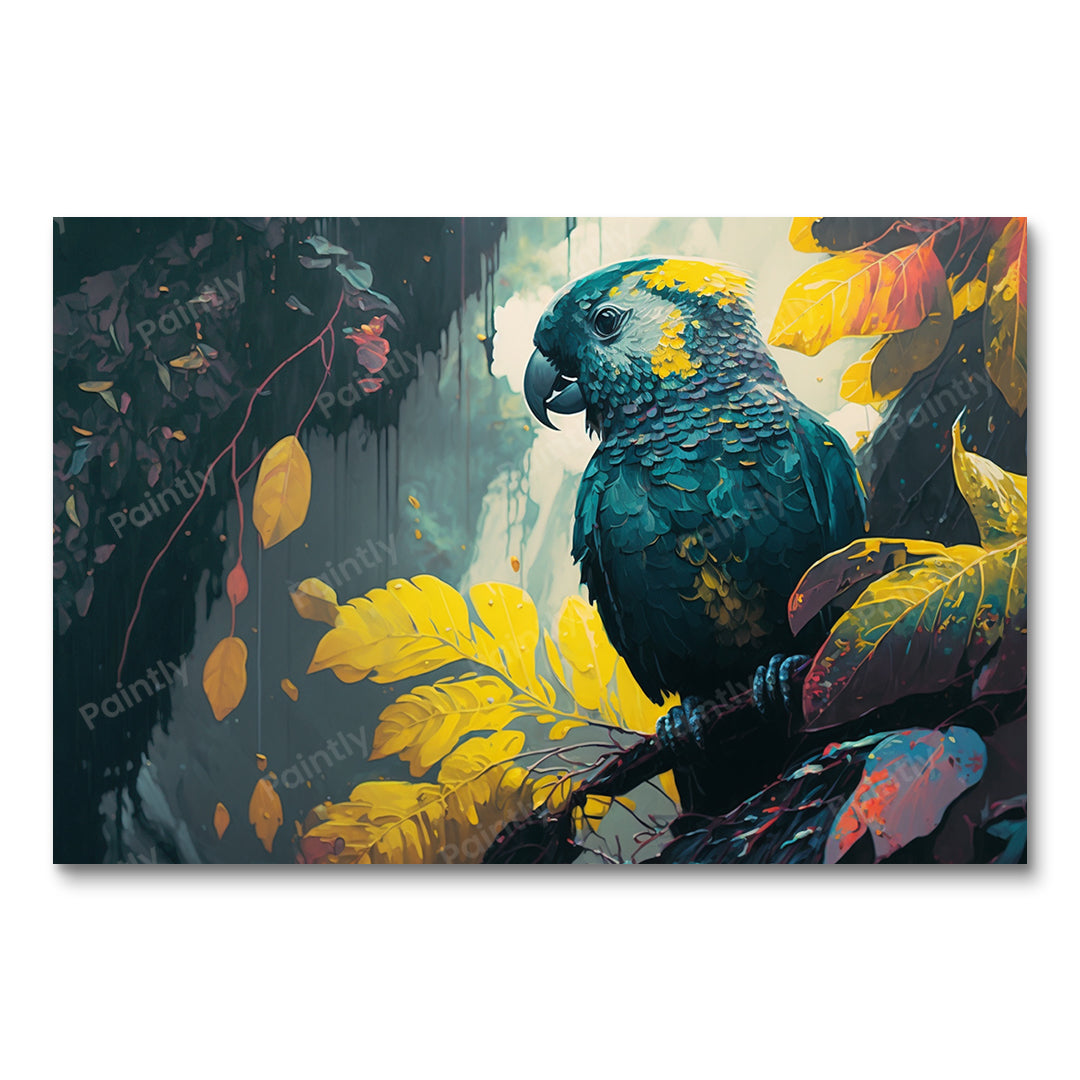 Eksotisk papegøje (vægkunst)