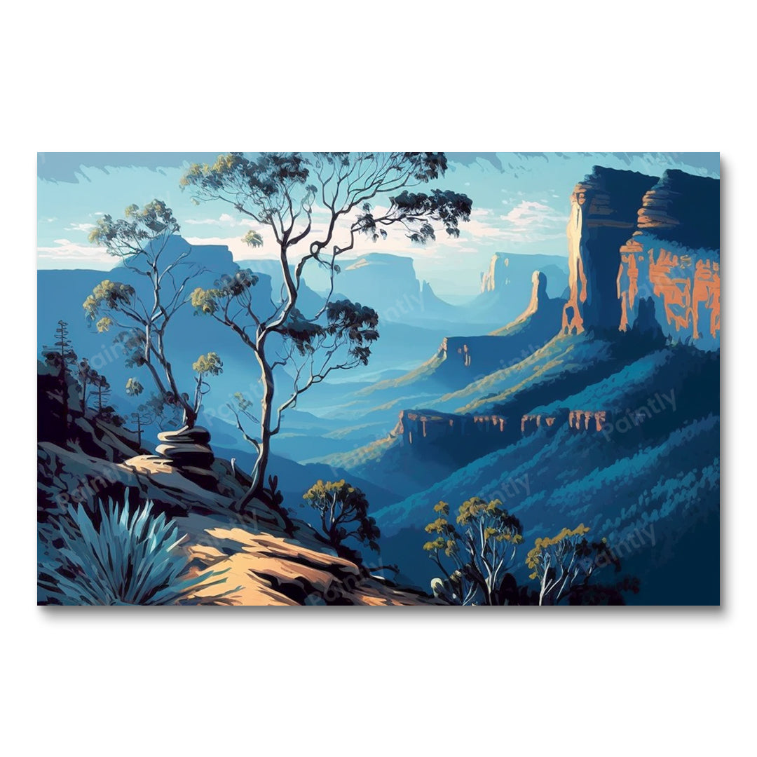 Die Blue Mountains IV (Wandkunst)