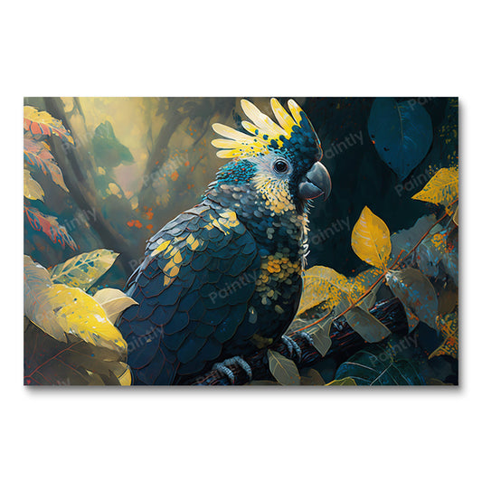 Matte Black Cockatoo IV (Diamond Painting)