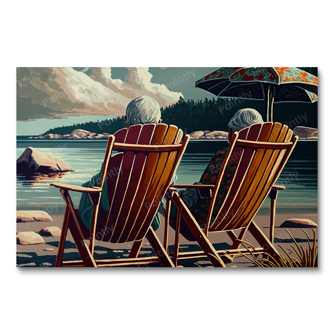 Chairs by the Lake XV (Paint by Numbers)
