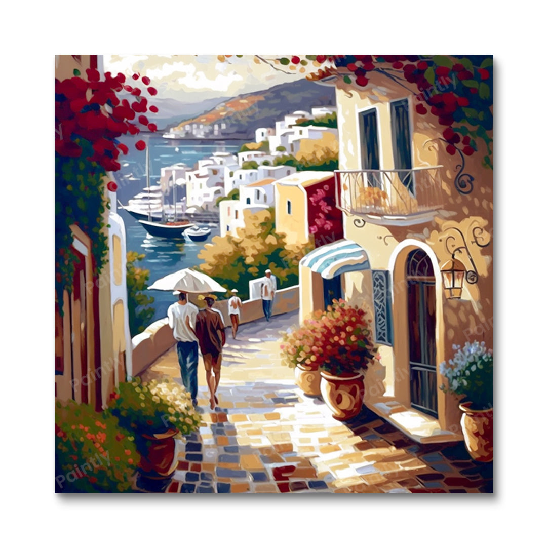 Italian Coastal Town IV (Diamond Painting)