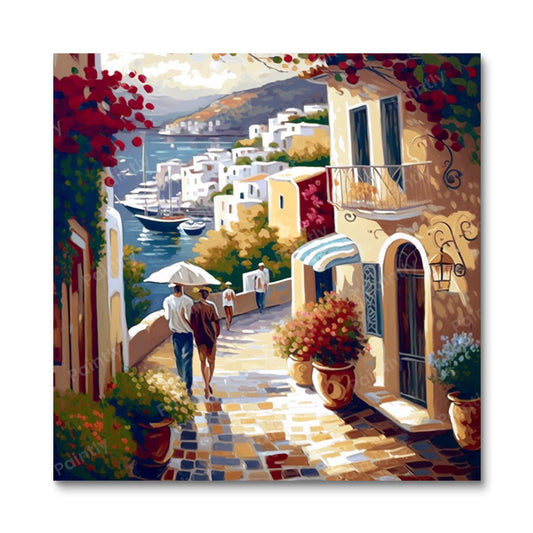 Italian Coastal Town IV (Diamond Painting)