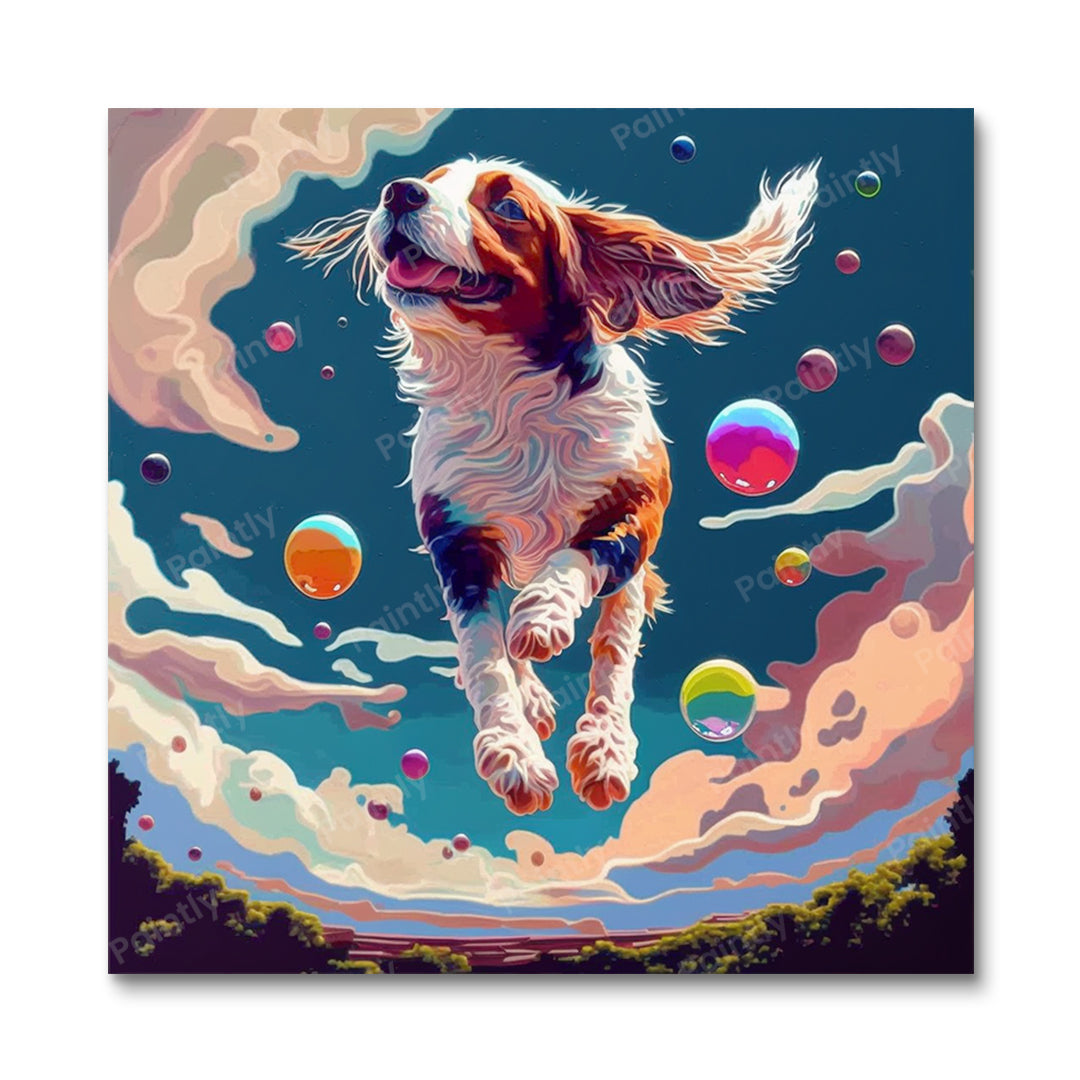 Fliegender Hund II (Wandkunst)