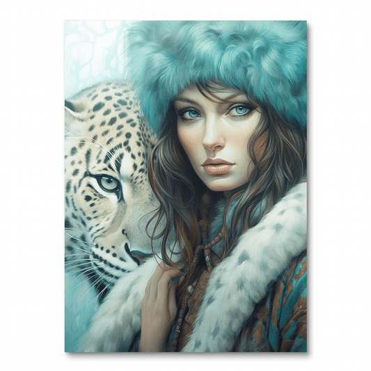 Woman & Leopard (Wall Art)