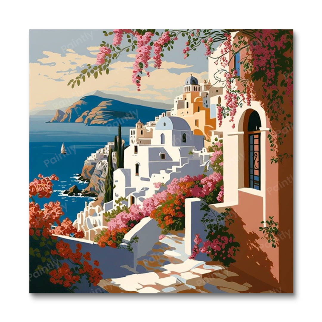 Santorini Greece IV (Diamond Painting)