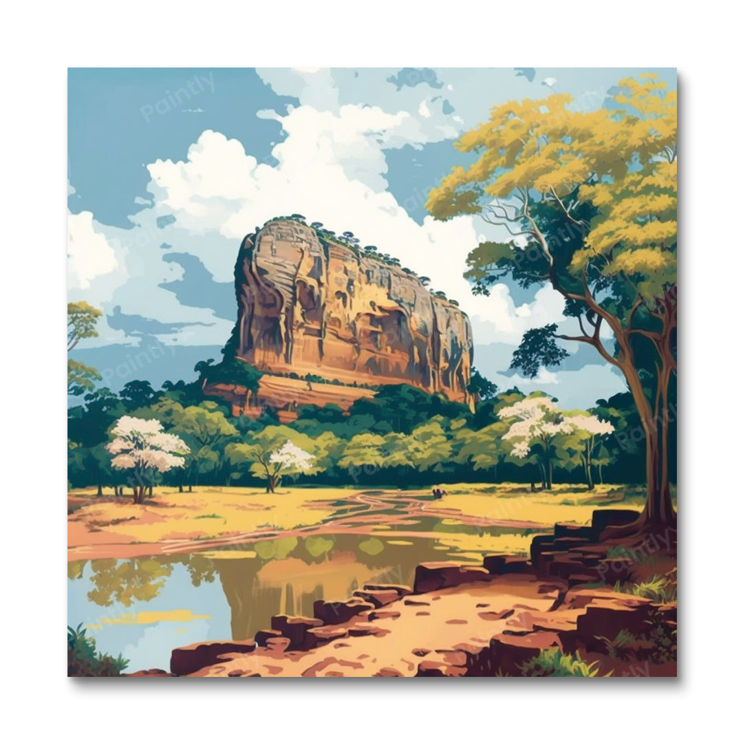 Sigiriya Sri Lanka I (Diamantmalerei)