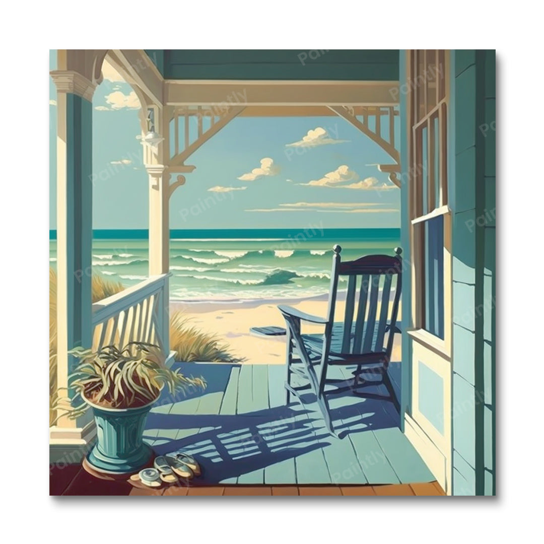 Porch by the Beach III (Paint by Numbers)