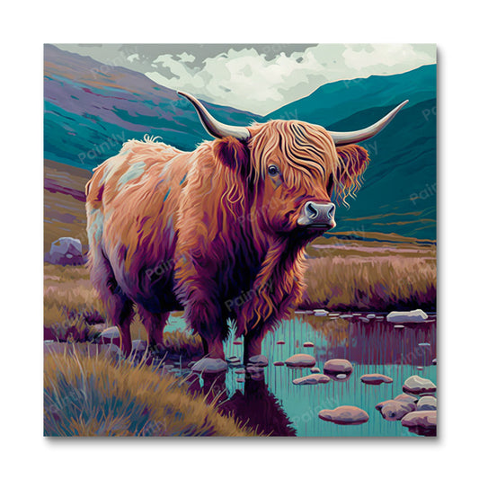 Highland Cow I (Diamond Painting)