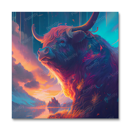 Majestic Highland Cow I (Paint by Numbers)