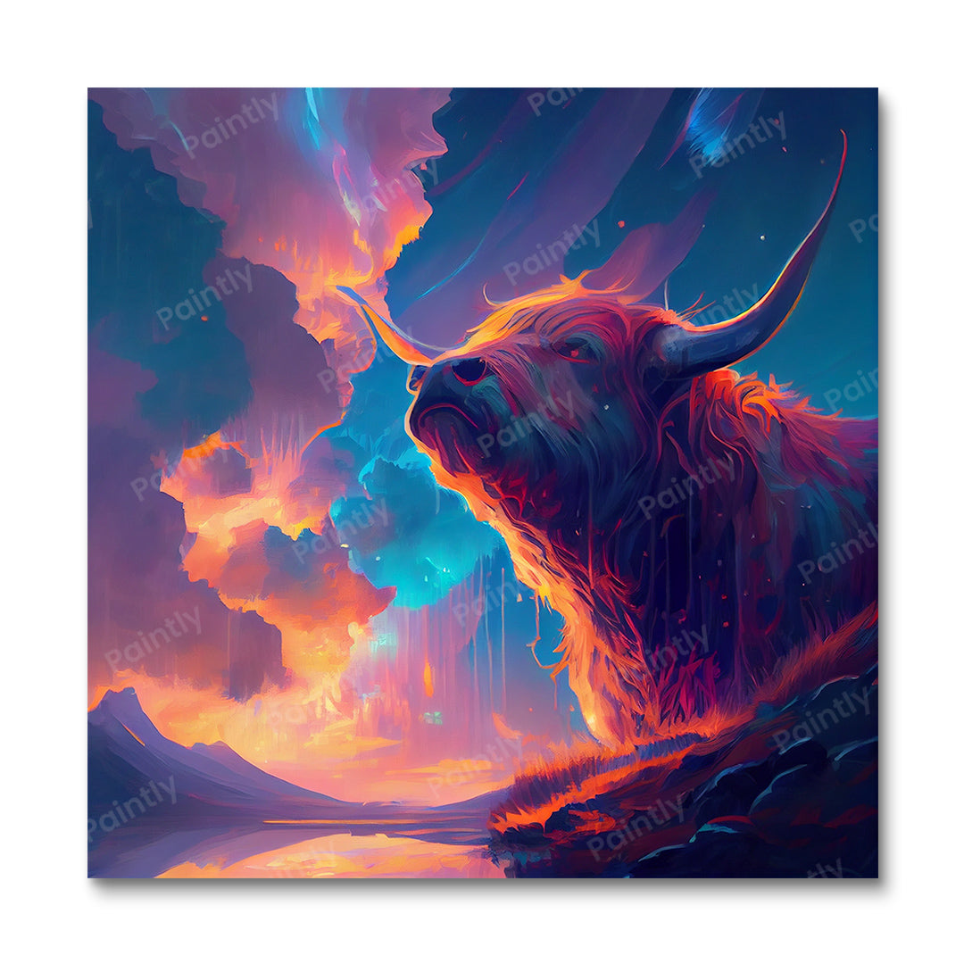 Majestic Highland Cow III (Wall Art)