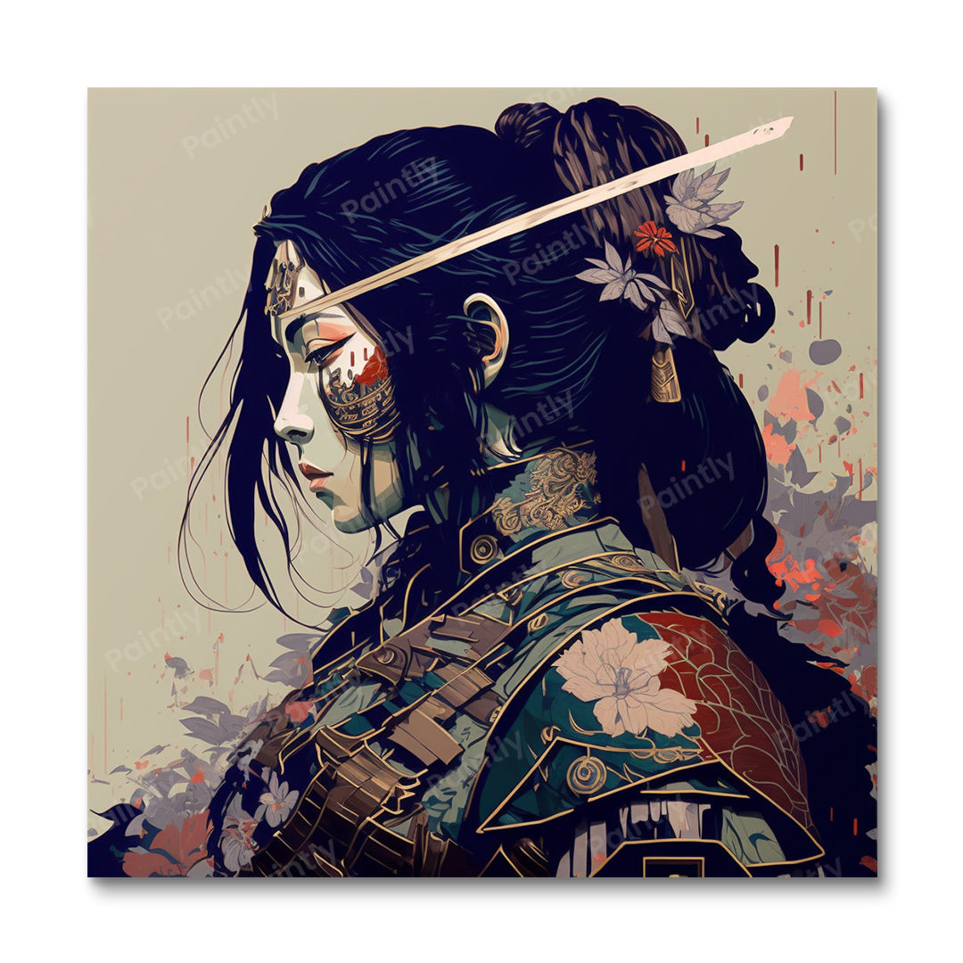 Samurai Onna-musha (Wandkunst)