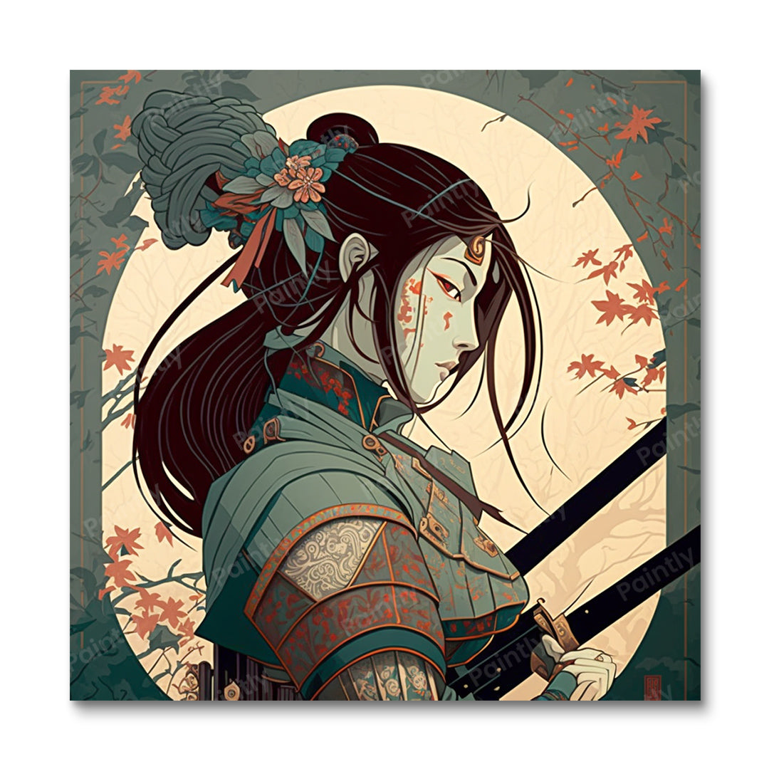 Samurai Tomoe Gozen (vægkunst)