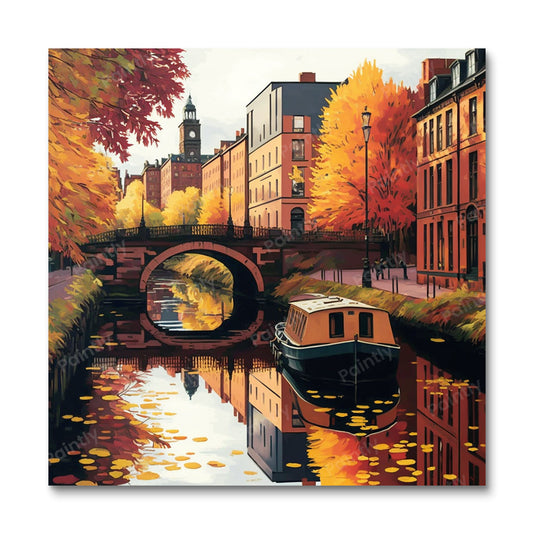 Glasgow Canal in Fall II (Diamond Painting)